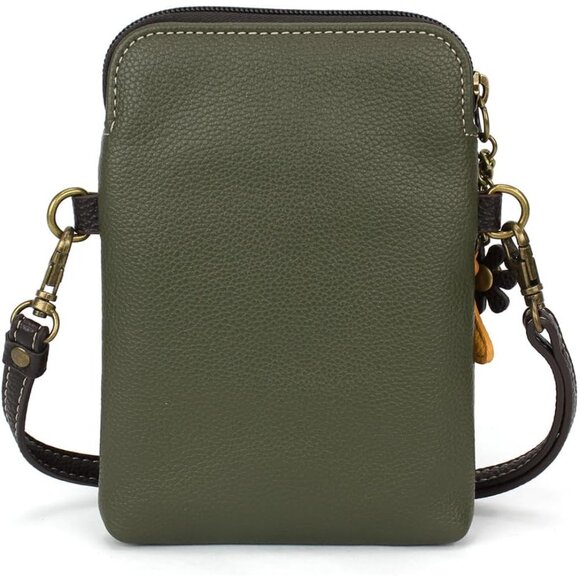 Wilderness Animal Collection Cell Phone Crossbody Purse Olive Multicolor Vegan L - Picture 3 of 4